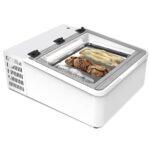 NORDCAP Auftisch-Eisvitrine MINI CREAM 3V LED WEISS, 35 Liter, weiß
