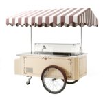 ISA Speiseeiswagen CARRETTINO BEIGE, cremegelb - Aussenabmessungen: 2000 x 1285 x 2081 mm