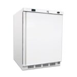 Gastro Tiefkühlschrank weiß 120L - Lagertiefkühlschrank 1 Tür -18 bis -22°C Gewerbe Gefrierschrank - In weiß mit einem Volumen von 120 Liter