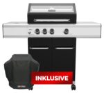 Grillfürst G310G 3-Brenner Gasgrill mit Hochtemperaturbrenner und Gusseisen Rosten - inkl. Abdeckhaube
