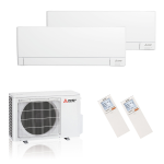 Mitsubishi Electric Klimaanlage Standard Wandgerät Hyper Heating Multisplit Set mit 2 Innengeräten – Bild 2