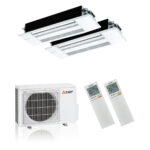 Mitsubishi Electric Klimaanlage 1-Wege-Deckenkassette Multisplit Sets inkl. Blende