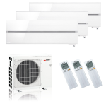 Mitsubishi Electric Klimaanlage Diamond Wandgerät Multisplit Set mit 3 Innengeräten mehrfarbig – Bild 2